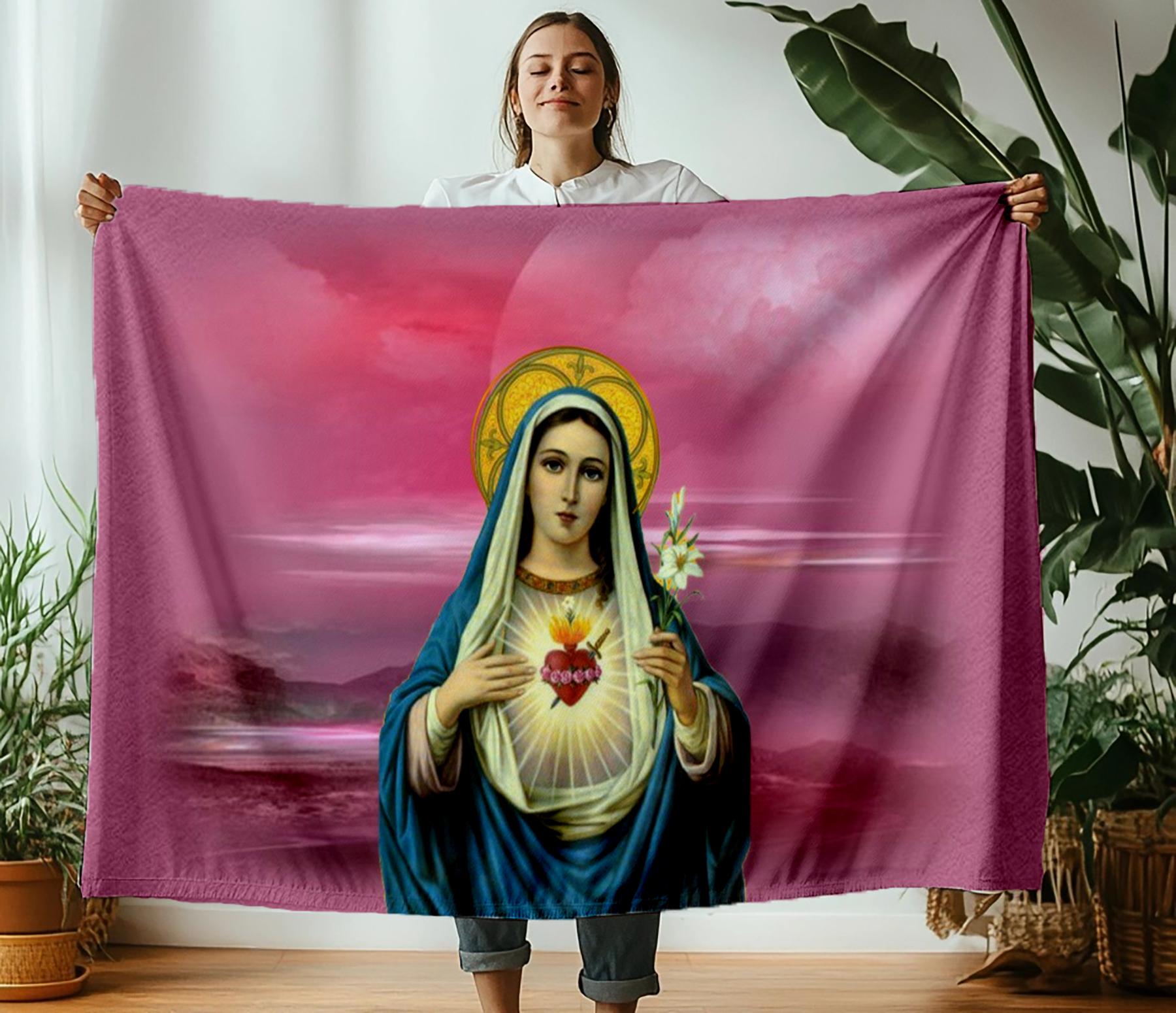 

130150cm American Marias Virgin Mary Tapestry Street Trend Blanket Camping Blanket Sofa Ornaments Premium Quality Brand 75x100cm (30x40inch)