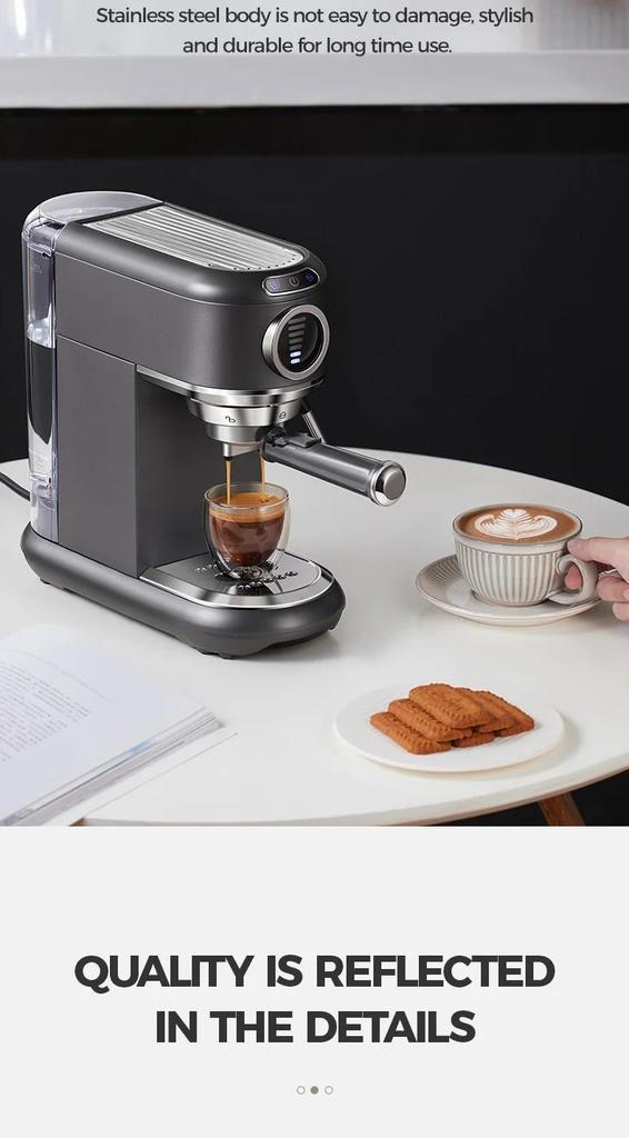 Coffee Machine MK-601F Four In One, Cappuccino Coffee Machine Dolce Gusto Nes Capsule Espresso Machine ESE Pod Grinding Gift for Lover, Dad, Mom