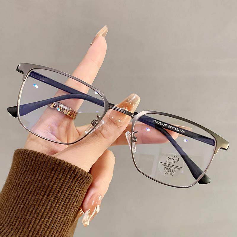 

Бизнес Tr брови плоское зеркало мужские оптические очки оправа анти-синий свет можно сочетать с Degree 170739 полурамка