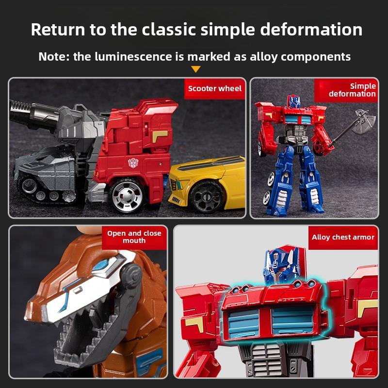 Deformation Model Toy Car King Kong Robot Bumblebee Dinosaur Cable Figure Alloy Genuine Children's Boy