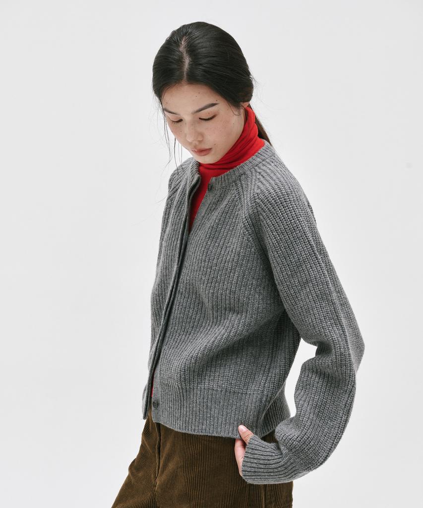 Yuleuteu Cashmere Wool Heavy Cardigan_3Color