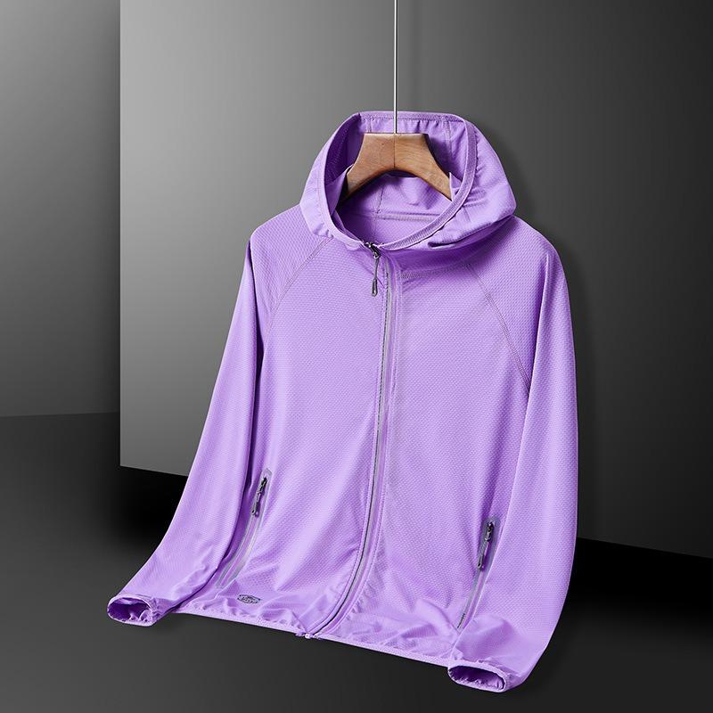 Summer UV Protection Hoodie Unisex Breathable Ice Silk Outdoor Sports Couple's Beach Street Style Lightweight Jacket