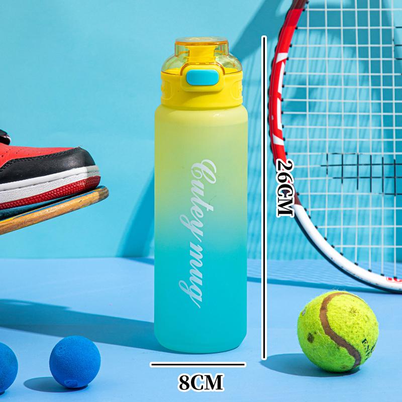 

Бутылка для воды 1000 мл, большая емкость, фитнес-бутылка для мальчиков, летняя портативная высокотемпературная градиентная бутылка для воды, осенняя спортивная кружка