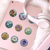 50 Colored Glass Flower Graffiti Stickers Stationery Box Mobile Phone Water Cup Decoration Stickers Waterproof Creative Children's Stickers