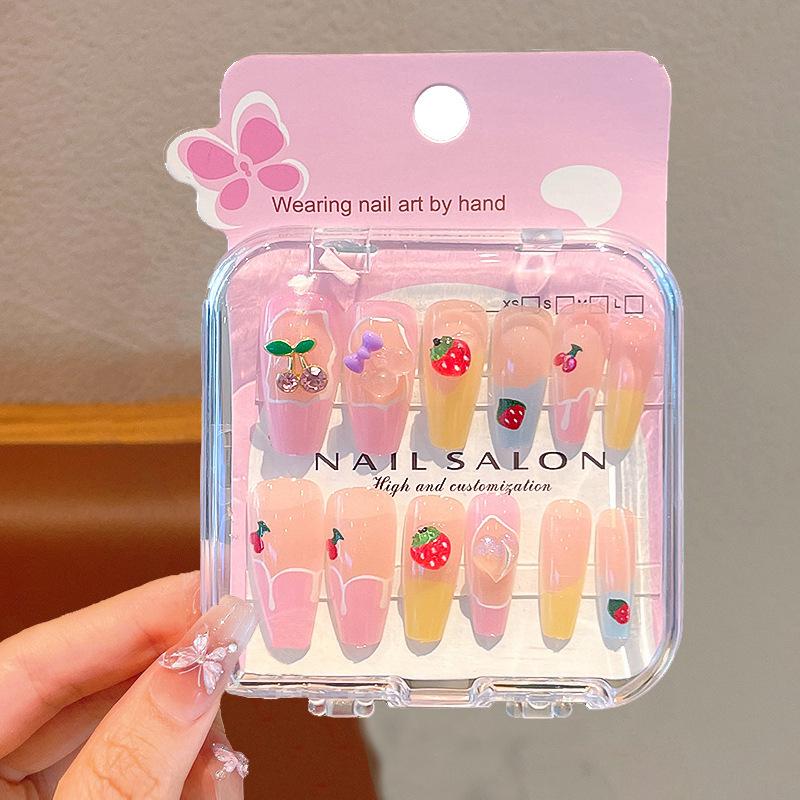 Cartoon Children's Wearable Nail Art Patches - Sweet and Cool Styled False Nails for a High-End Manicure