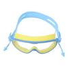 Occhialini da Nuoto per Bambini Montatura Grande Impermeabili Antiappannamento HD Accessori per Nuoto con Clip per il Naso Giallo Blu