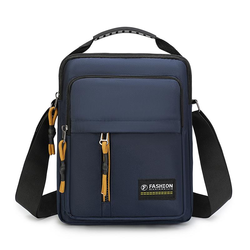 

Мужская сумка через плечо, сумки на одно плечо, сумка для хранения большой емкости, модные деловые сумки через плечо с несколькими карманами синий