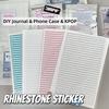 Sparkly Diamond Pearl Stickers 3D Rhinestone Crystal Decor Sticker DIY Kpop Scrapbook Journal Phone Case Craft Girl Gift