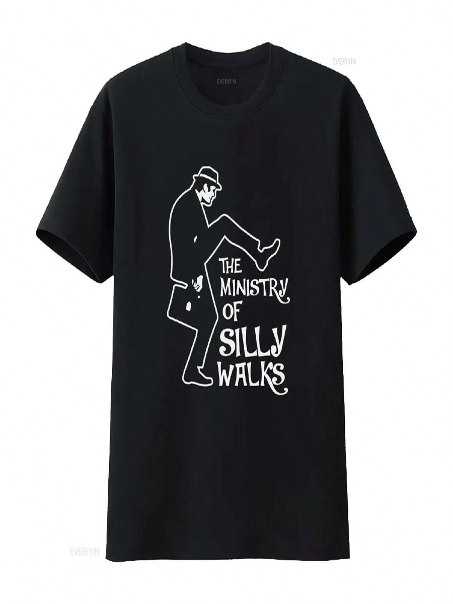 The Ministry Of Silly Walks Inspired British Comedy T Shirt Vintage Washed Soft Comfortable Fashion S разноцветный