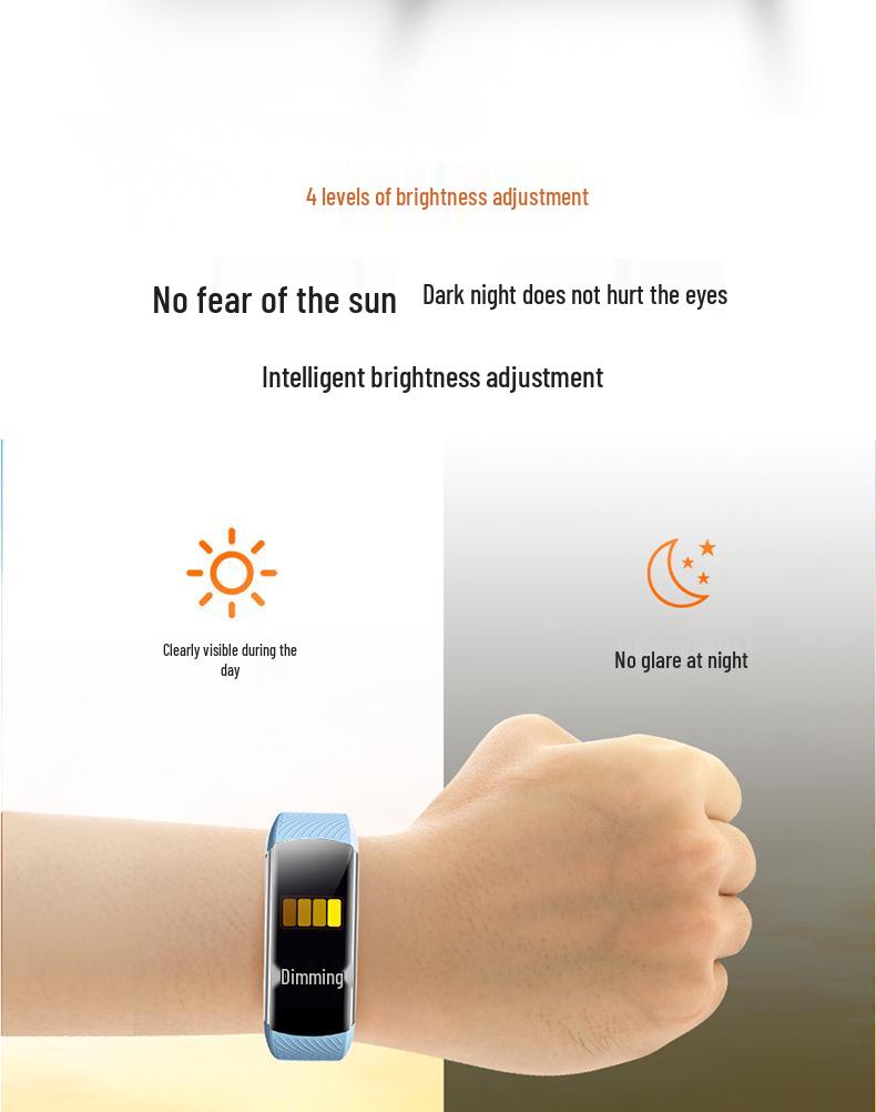 C5S Smart Bracelet: Color Screen, Heart Rate Monitor, Weather Display, Sports, Alarm Clock Smartwatch.