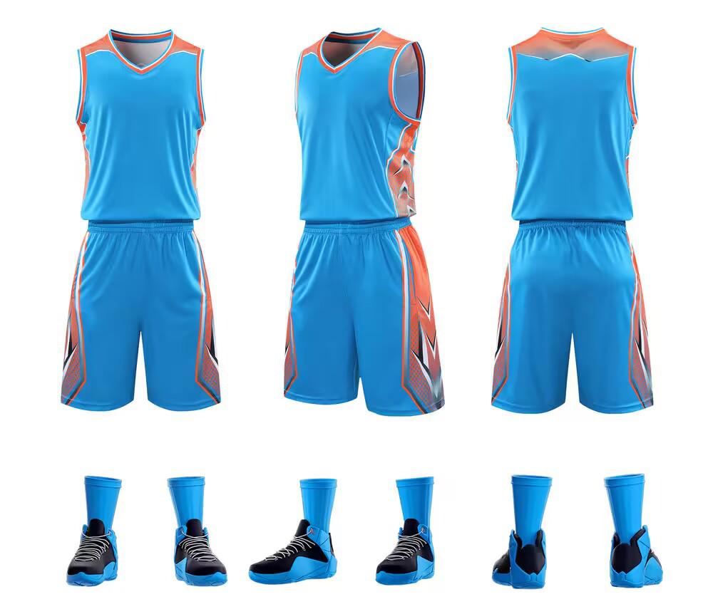 Custom Printed Plus Size Basketball Uniform Set - Men's Team Sports Jerseys