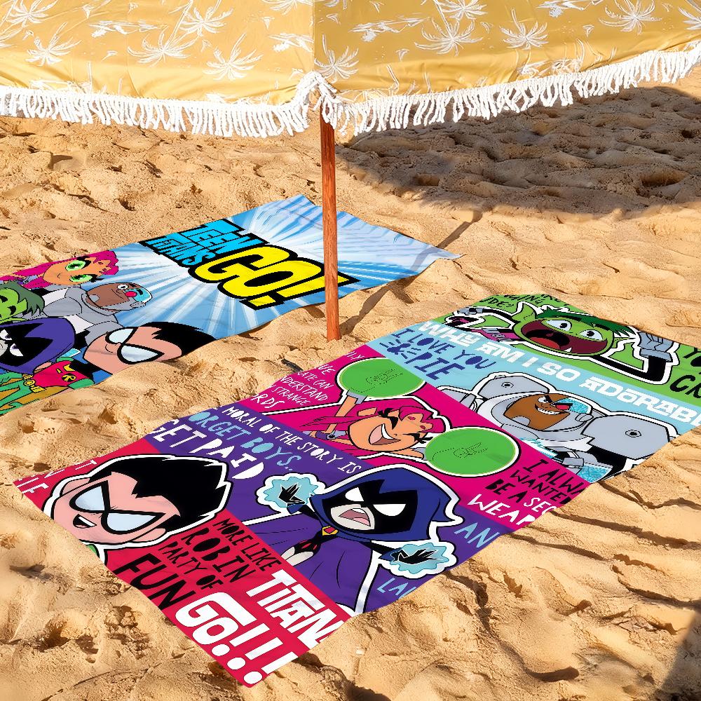 Cartoon T-teen T-titans Towel Drying Bath Towel Applicable To Light Swimming Camping Yoga Beach Out