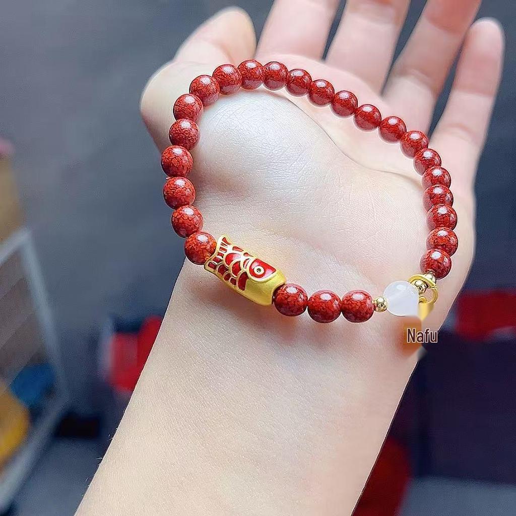 Cinnabar Zodiac Crystal Sand Unisex Personalized Bracelet