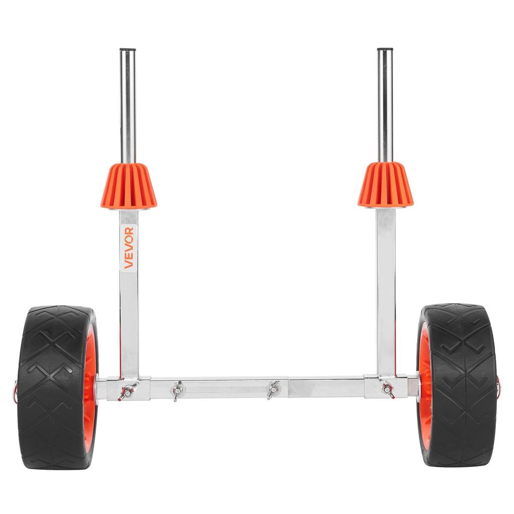 Kayak Cart, 113.4 Kg Load Capacity, Canoe Cart Dolly with 19.1 Cm Solid Rubber Tires & Kickstand, Assembles & Disassembles Within Seconds, Paddle