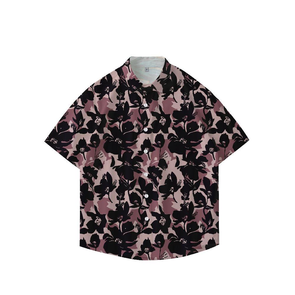 Summer 3D Printed Short Sleeve Flower Shirt Men'S Vintage Hawaiian Beach Casual Loose Men'S Large Size Shirt