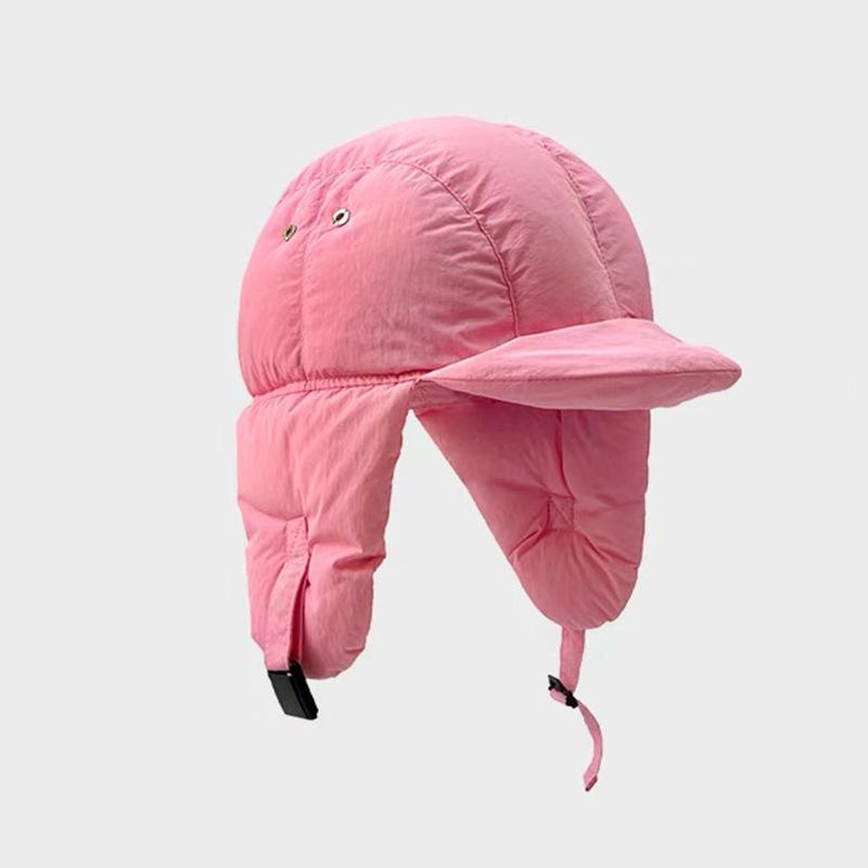 Boné leve de algodão Lei Feng para homens e mulheres, proteção auricular quente para o inverno, boné de piloto e motociclista, boné de veludo espesso