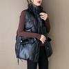 Verdickte Daunenbaumwollweste für Damen Herbst und Winter Neuer Modetrend Stilvolle und stilvolle Weste mit glänzender Oberfläche Baumwolljacke