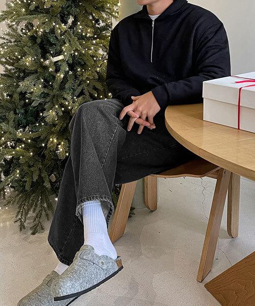 BYMONO [Big Sizes M-6Xl] Mono Collar Knit Zip-Up (Ver. Thermal Fleece)
