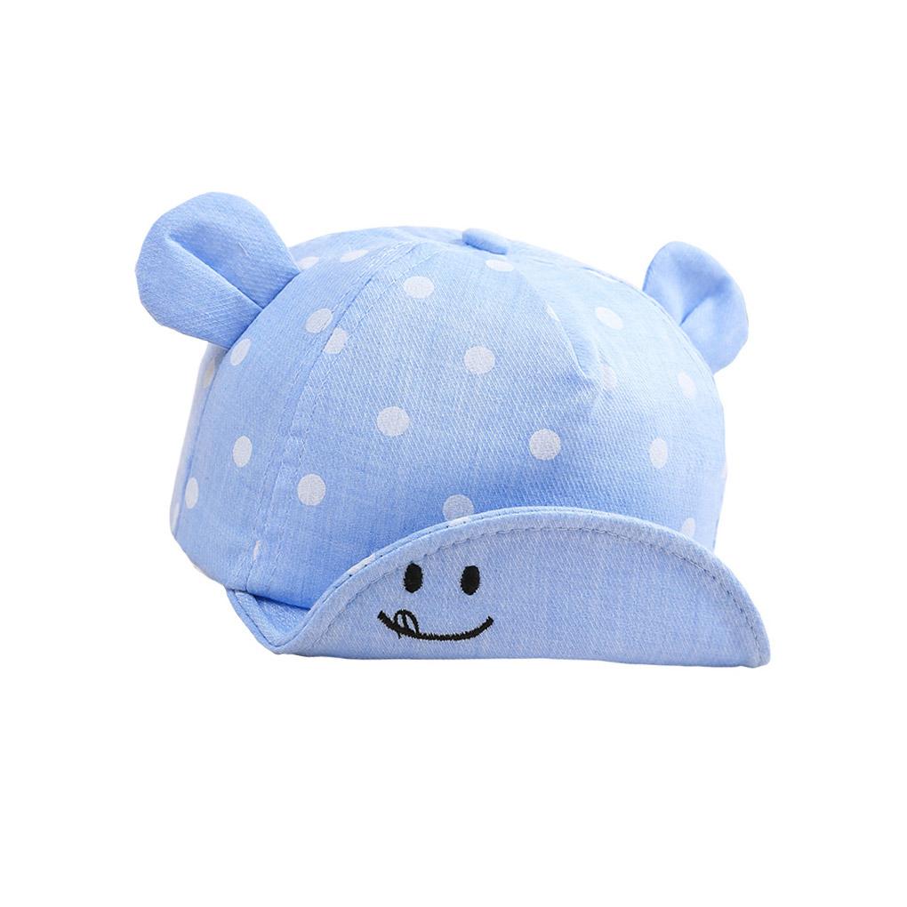 Kids Sun Cap Children Adorable Dots Style Sun Hat Toddler Photography Prop Cotton Hat with Ear