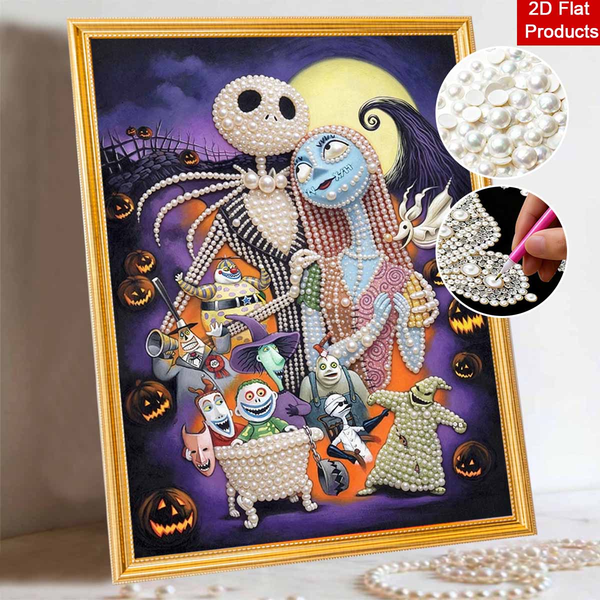 Halloween nightmare characters pearl painting art full pearl handmade diy home decorations 30x40