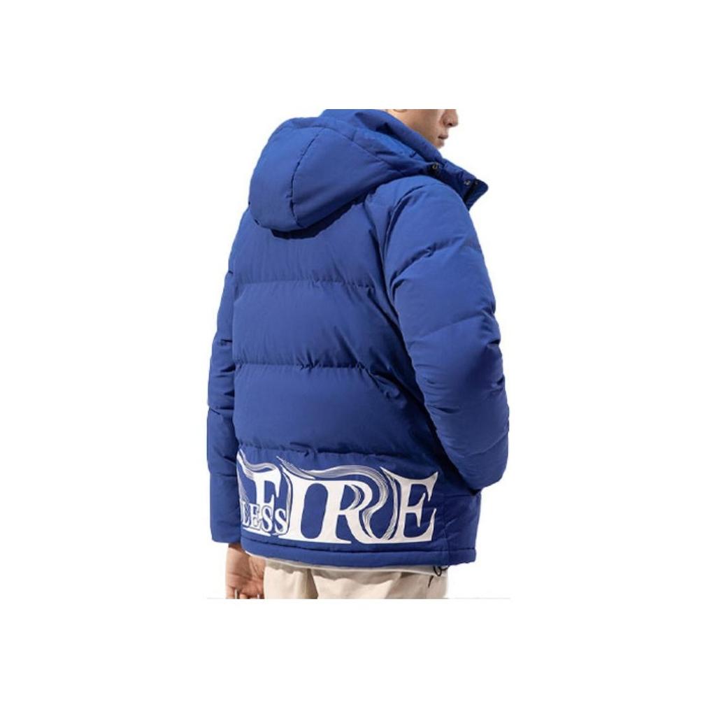 Anta Basketball Series Hooded Sport Casual Down Jacket Men Outerwear Blue 152141910-2