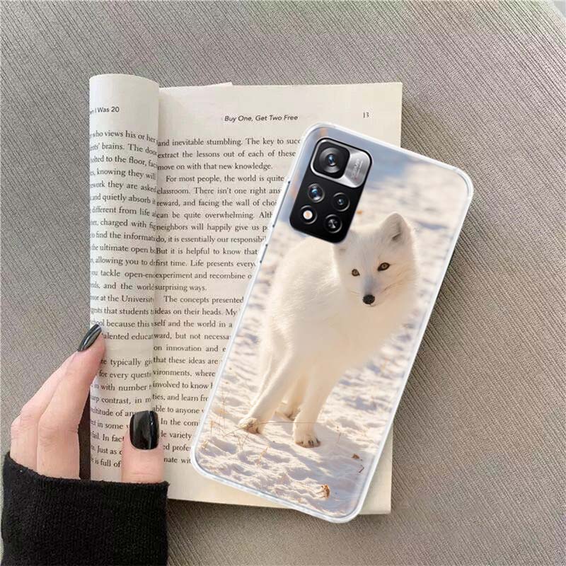 

The Shot of a White fox in Heavy Snow Phone Case For Redmi Note 13 12 Pro Plus 14 15 Pro 5G 11 11T 11E 11S 10 Pro 10S 9 9S Cover Redmi Note 10(10S)4G
