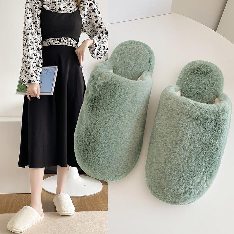 

Модные тапочки для женщин Модные пушистые зимние теплые тапочки Домашняя обувь 36-37 чёрный