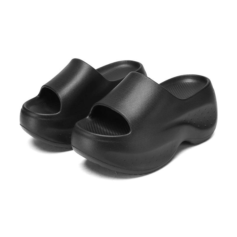 Thick Bottom Heightened Stepping On Shit Slippers Women 26 Non-slip Outer Wear Beach High Heel Cool Slippers