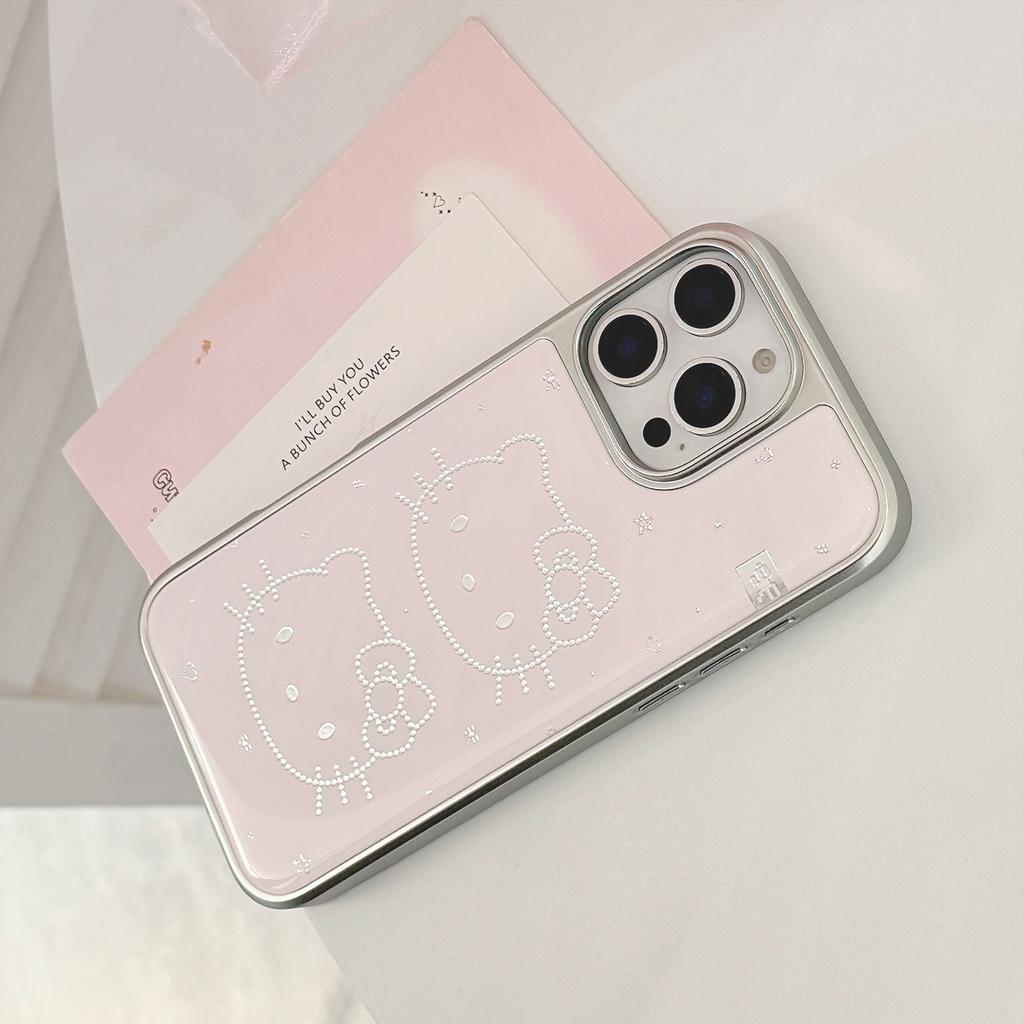Gilded Epoxy Resin IPhone 16 Cute Cat Design, Suitable for Apple 15 Pro Max and 17 Models, Electroplated Huawei Mate Samsung