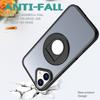 For iPhone 16 Plus Clear Back Case Rotating Kickstand TPU+PC Phone Cover Compatible with MagSafe