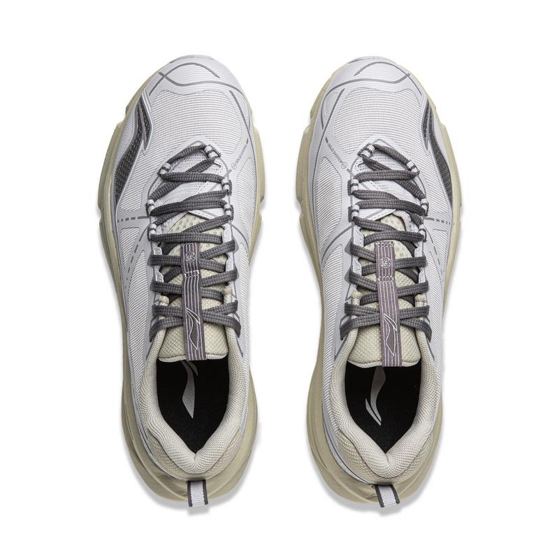 New LiNing CF Tracing, Xinglan Cushioning, Balance, And Rebound Low top Hiking Shoes Unisex Moon Gray AHTV027-4