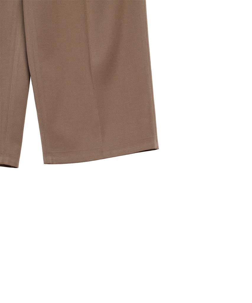 ZNO Beige Wool Single-Pleat Pants