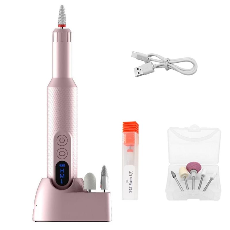 Wireless Nail Drill Machine Rechargeable Electric File for Manicure Pedicure