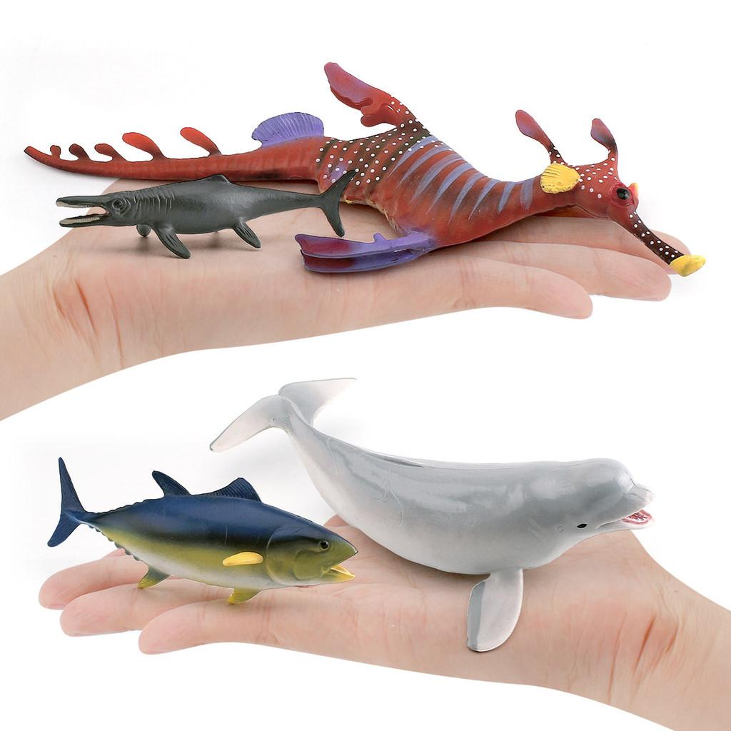 Lifelike Pvc Marine Animal Figurine White Whale Shark Sea Dragon Sailfish Tuna Decor