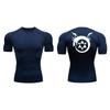 Anime Summer Men's Printed Tight Short Sleeve Fitness Training T-shirt Breathable Quick Drying Sports T-shirt