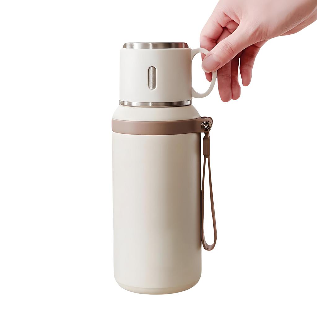 IOLOYU 600ml Vacuum Insulated Water Made of 316 Stainless with Insulated for Hot and Cold Easy to with for Kids and Girls Bottle, Medical-Grade Steel,
