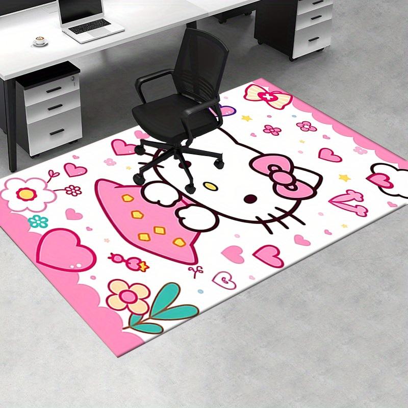 Office Rug Kitty, Hearts Anti-Slip Rug, Machine Washable for Living Room, Bedroom, Office, Multiple Sizes, Bedroom Mat, Decorative Mat, Durable Mat, L