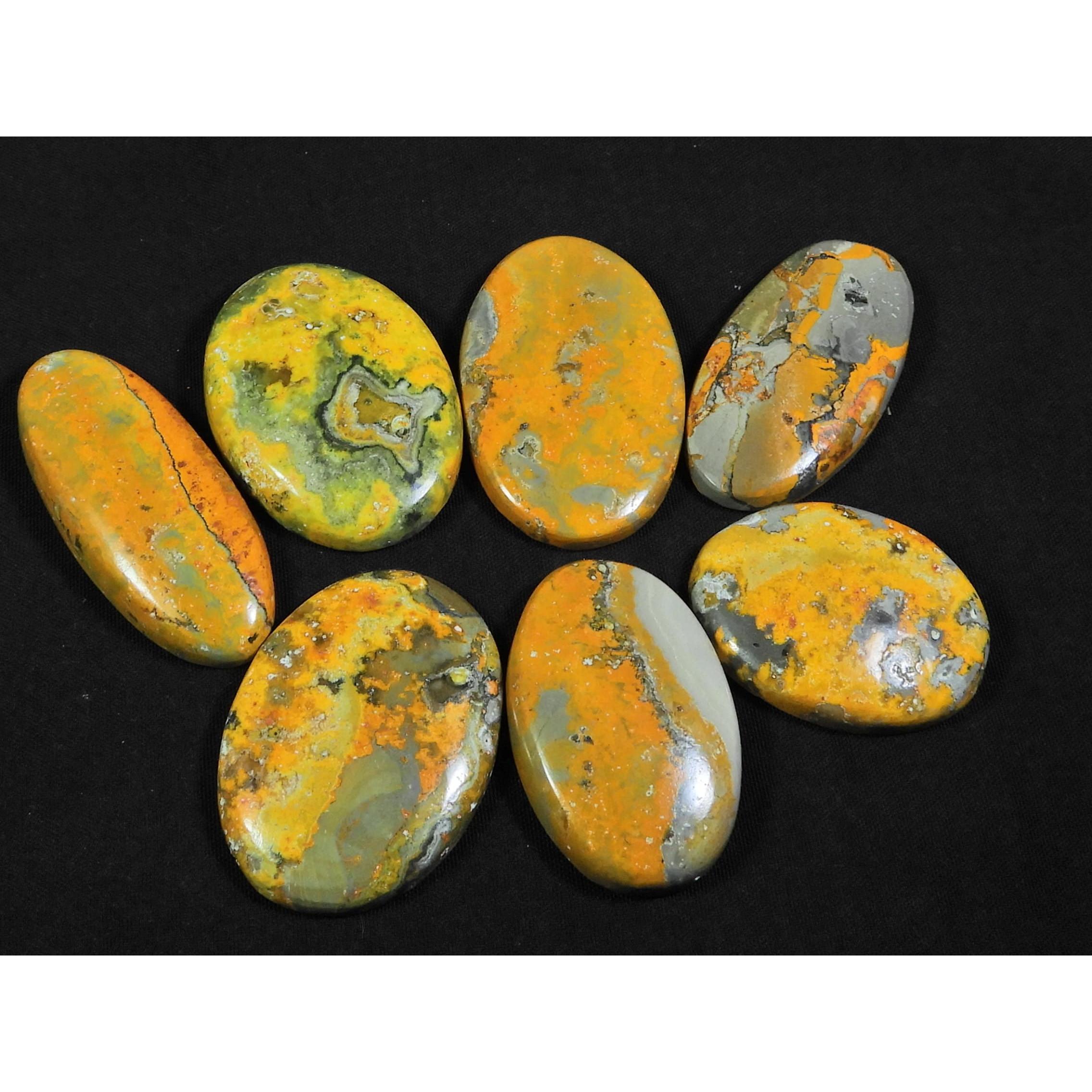 

27-35 мм Натуральный Яшма Шмель Овальный Кабошон Свободный Драгоценный Камень Лот 07 шт. C-98