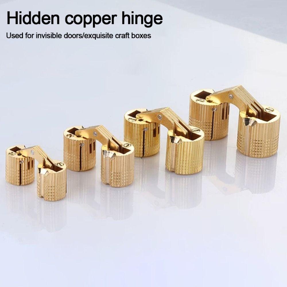 8-18mm Brass Hinges Invisible Furniture Hinges New Hardware Door