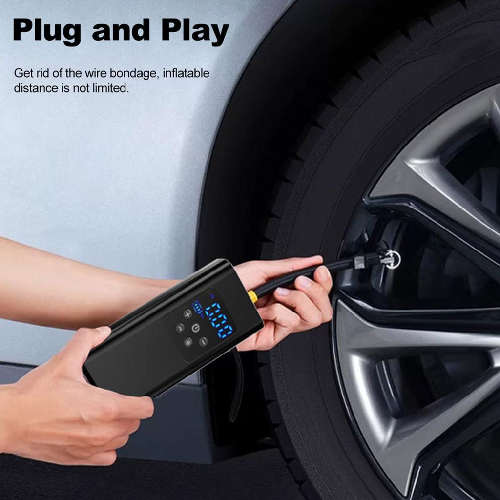 Tire Inflator Portable Air Compressor 6000mAh & 150PSI Air Pump for Car Tires Tire Pump with LED Light for Car