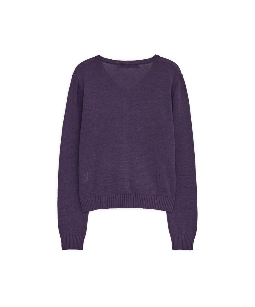 SUNBURNPROJECT Multi Pocket Crop Cardigan, Purple