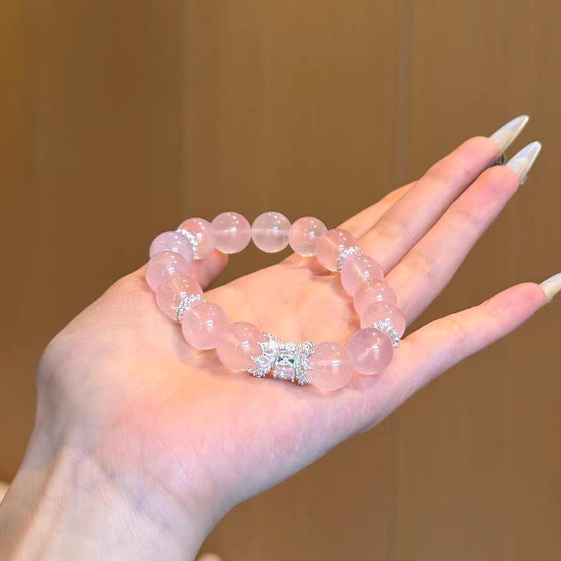 Jiangnan Style Aquamarine & Sandalwood Emotionally Stabilizing Women's Bracelet