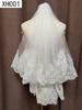 Double Layer Bridal Veil with Sequin Lace Trim