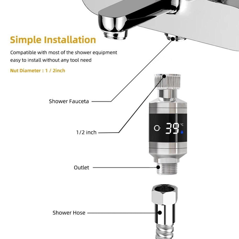 LED Digital  Display Shower Water Thermometer High-precision Faucets Water Thermometer  Bathroom