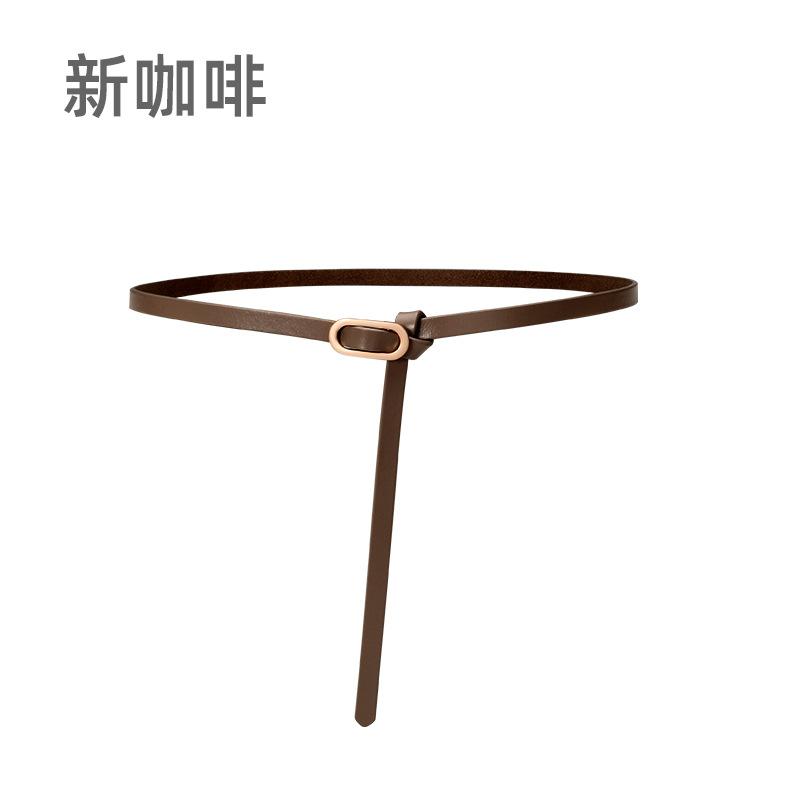 

Четыре сезона в наличии новый пояс тонкий пояс декоративное платье модный и универсальный тонкий пояс кожаный пояс женский персонализированный модный пояс 105cm