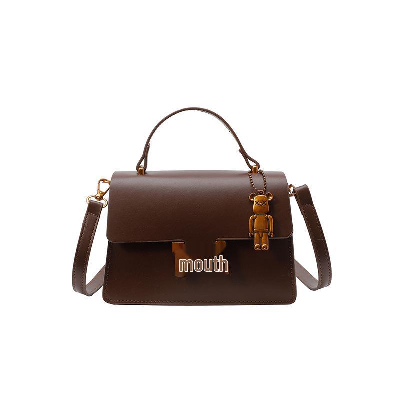 

Трендовая женская сумка кроссбоди и на плечо - Легкая роскошь и универсальная нишевая сумочка 20*8*14cm кофейный