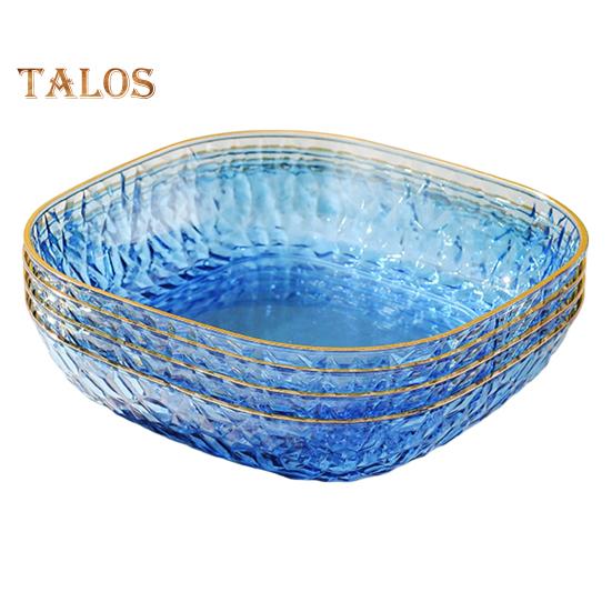 

Блюдо для вертелов, многофункциональная утолщенная основа, легкая полупрозрачная тарелка для хранения в роскошном стиле, товары для дома синий