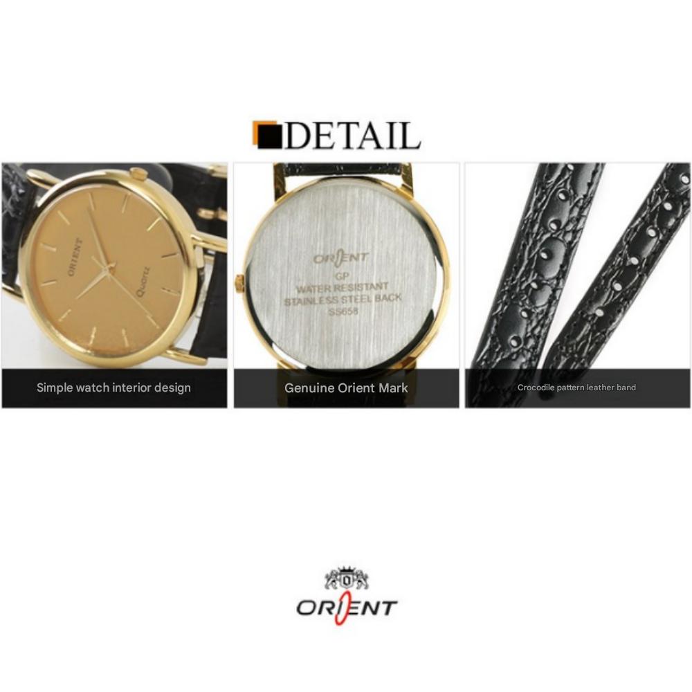 Orient Herren Armbanduhr Klassisch Lederband Koreanische Herstellung SS658