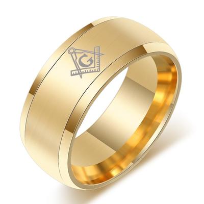 Trendy 8MM Laser Cut Titanium Steel Ring Durable Stainless Steel Band Unisex Jewelry