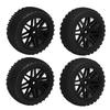 4 Pcs 1Celsius10 RC Off Road Tires 2 Front 2 Rear Round Stud Type Skin V Hole Hub High Grip RC Car Wheels